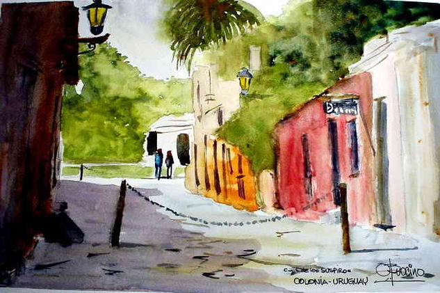 COlonia Acuarela Papel Paisaje