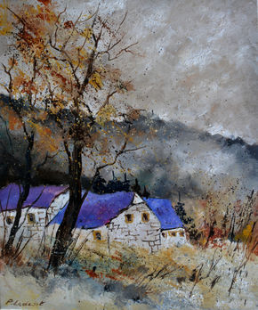 Old houses in winter