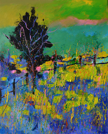 A tree in summer Oil Canvas Landscaping