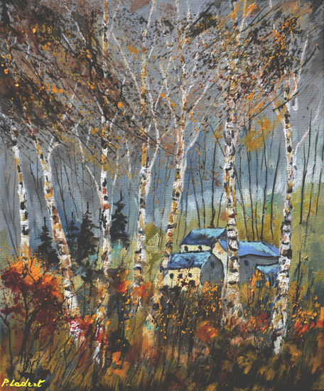 Windy autumn Oil Canvas Landscaping