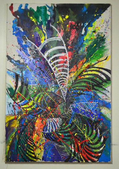 Pintura abstracta Acrílico Lienzo Otros