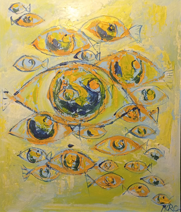 Ojos peces, año 2022,  (Lito Díaz, Concepción, Chile.)
