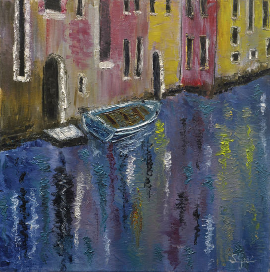 Barca en Venecia Oil Canvas Landscaping