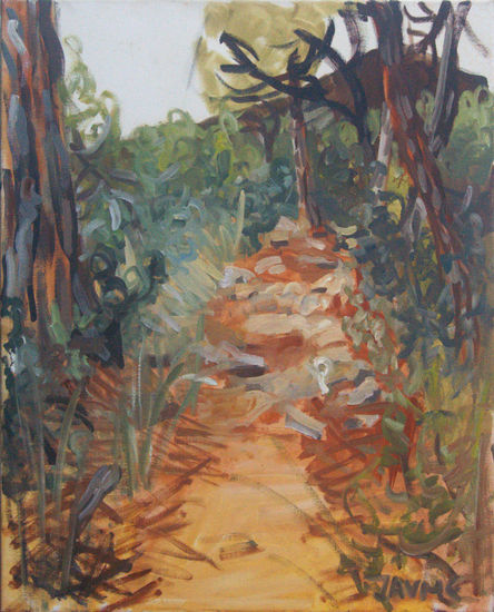 Camí de la font dels eucaliptus. Mas Coll, Alella Oil Canvas Landscaping