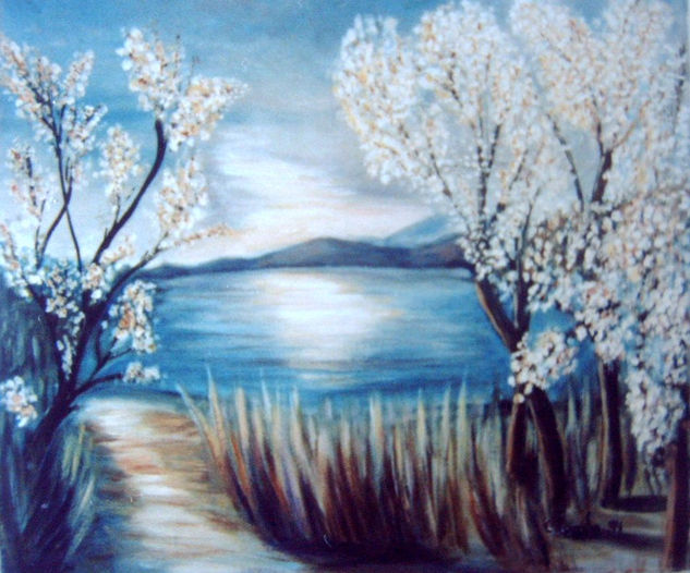 ARBOLES BLANCOS Oil Canvas Landscaping