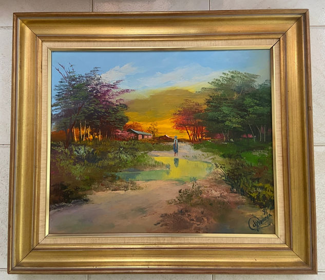 Atardecer Bellisimo Oil Canvas Landscaping