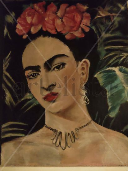 Frida en la naturaleza Acrylic Panel Portrait