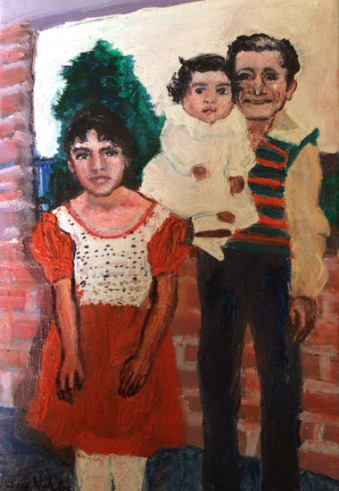 Familia Óleo Lienzo Retrato