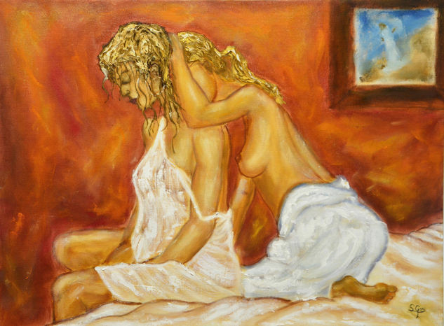 Dos mujeres Oil Canvas Nude Paintings