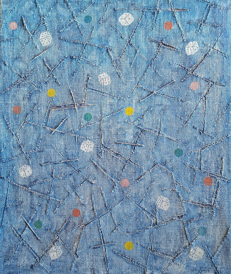 Arpillera con dados