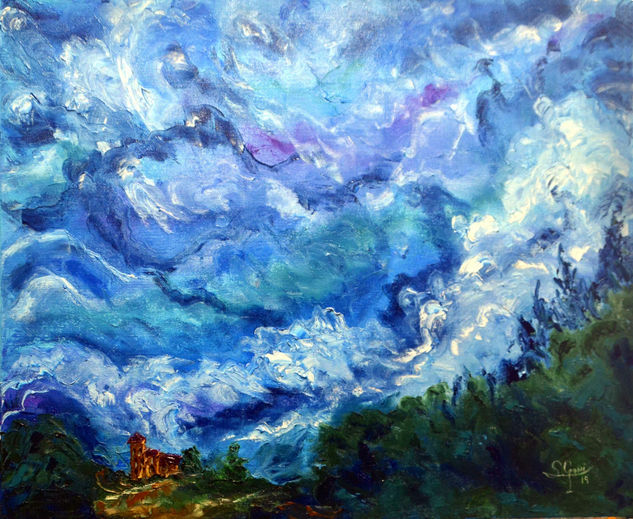 La casa del ahorcado Oil Canvas Landscaping