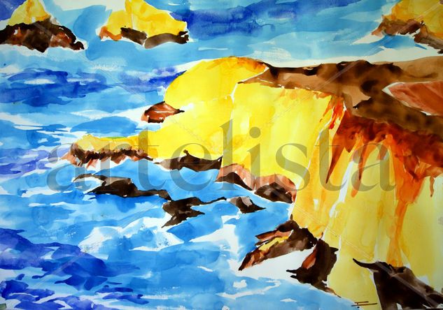 Al acantilado Watercolour Paper Marine Painting