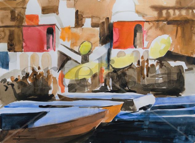 Junto al Ganges Watercolour Paper Others