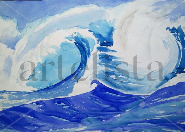 Olas Watercolour Paper Marine Painting