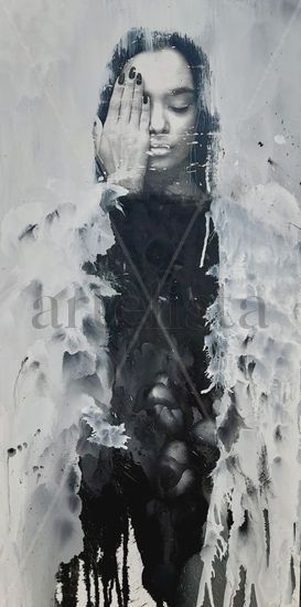 Luz o sombra - Light or shadow Acrylic Panel Figure Painting