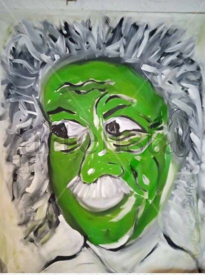 Einstein Media Mixta Lienzo Retrato