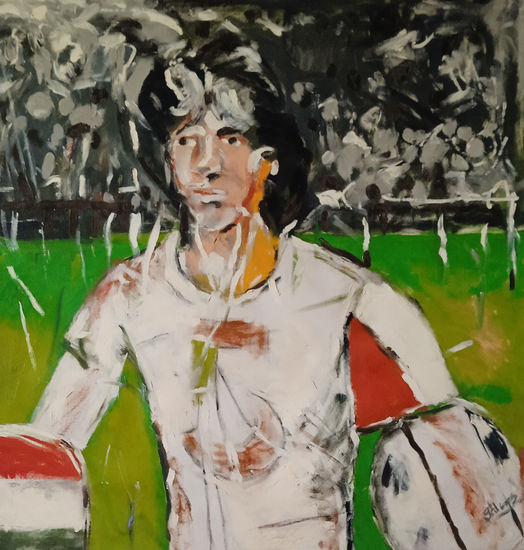 El futbolista Oil Canvas Figure Painting