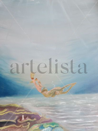 Snorkgirl Oil Canvas Sports