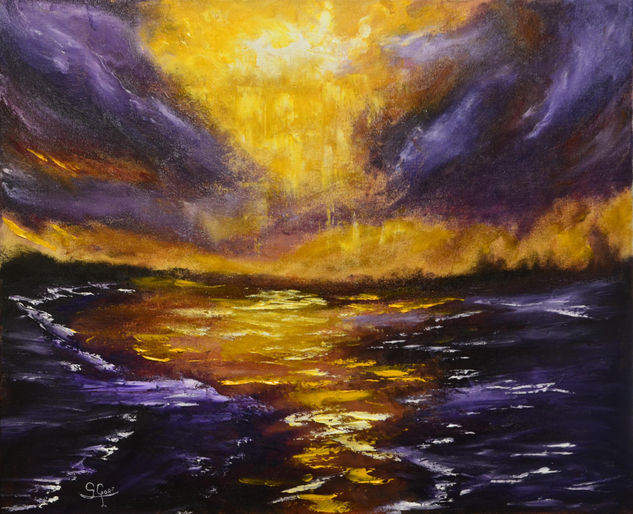 Ocaso purpureo Oil Canvas Landscaping