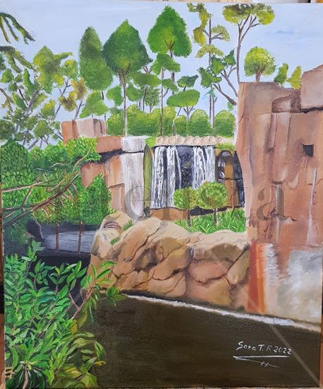 Bioparc Valencia Oil Canvas Landscaping