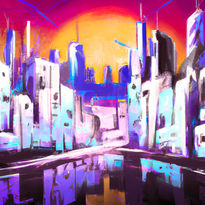 City colorido futuro