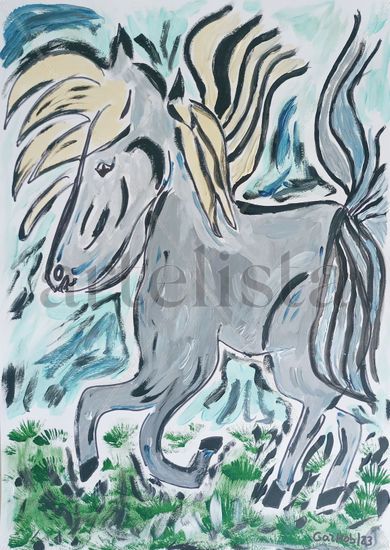 Pony alegre/ Joyful pony Acrylic Paper Animals