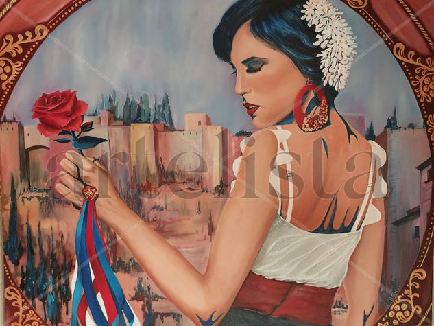 FERIA DE MÁLAGA Oil Canvas Figure Painting