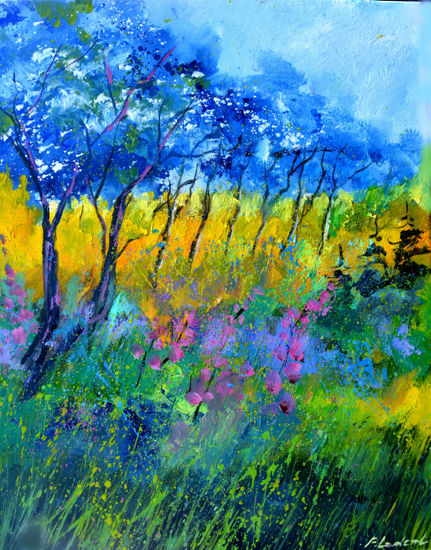 Summer light in the wood Oil Canvas Landscaping