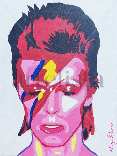 David Bowie Acrílico Lienzo Retrato