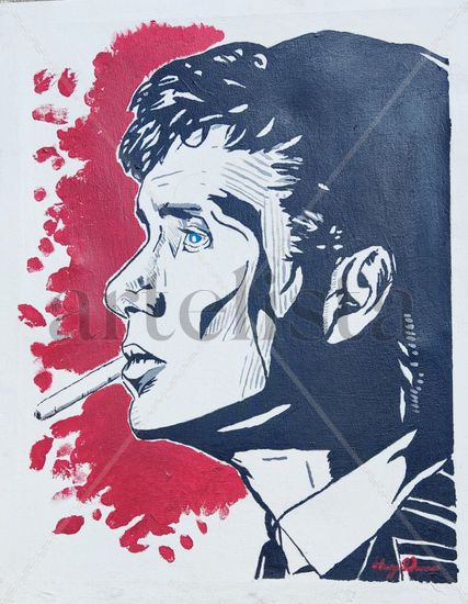 Tommy Shelby Acrylic Canvas Portrait