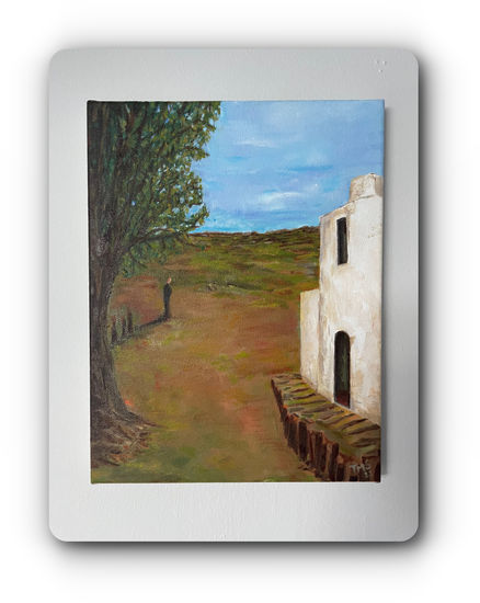 White house of Caspar Oil Canvas Landscaping