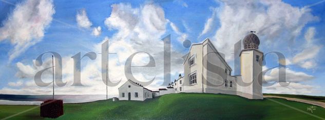 Faro en Irlanda Oil Canvas Landscaping