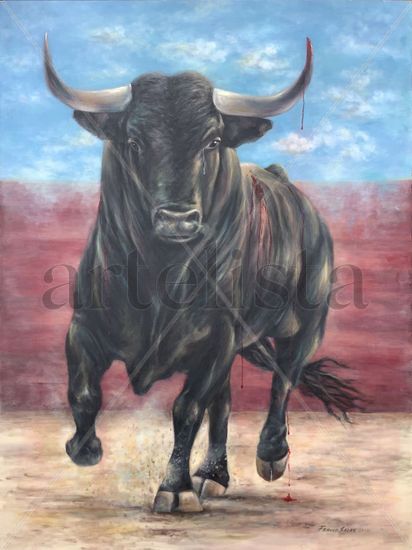 Toro indultado Oil Canvas Animals