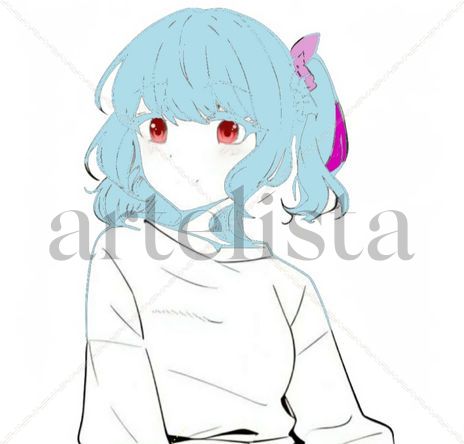 A girl, manga style