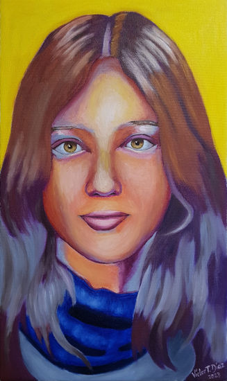 Retrato de mi sobrina Oil Canvas Portrait