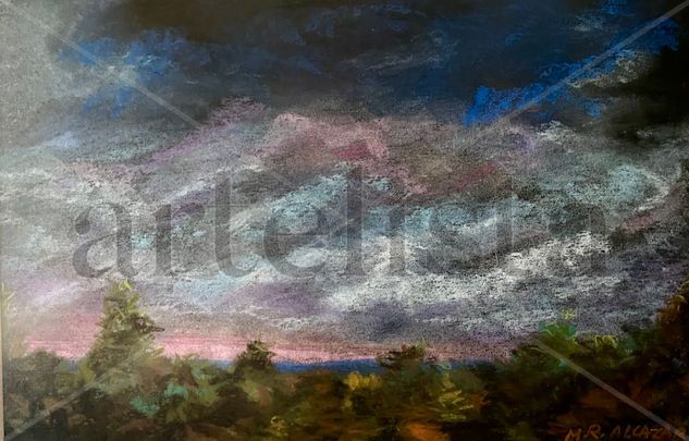 TORMENTA Pastel Cartulina Paisaje