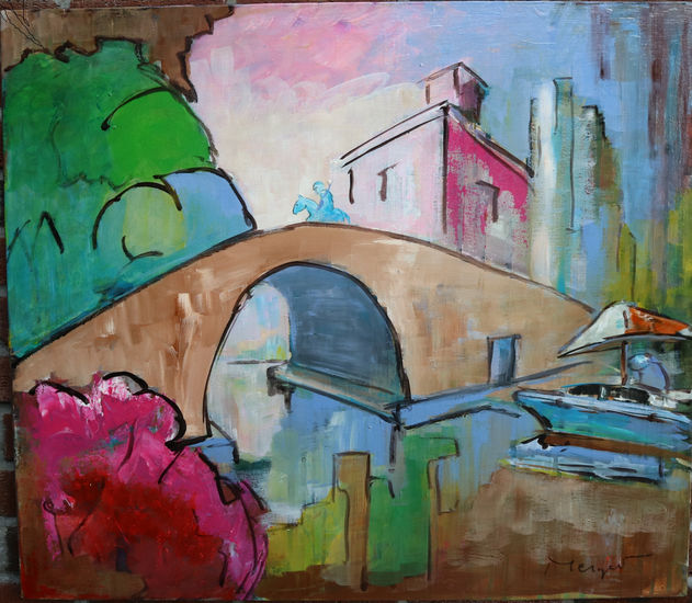 Le pont du Somail Acrylic Canvas Landscaping