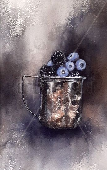 Bodegón II Watercolour Paper Still Life Paintings