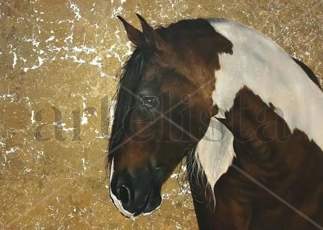 REY MAGNUS ENTRE ORO Oil Canvas Animals