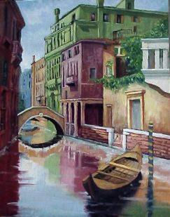 Paisaje veneciano Oil Panel Landscaping