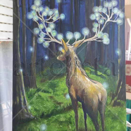 En el bosque Oil Canvas Animals