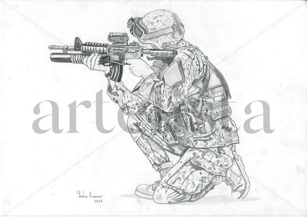 Soldado en acción Pencil