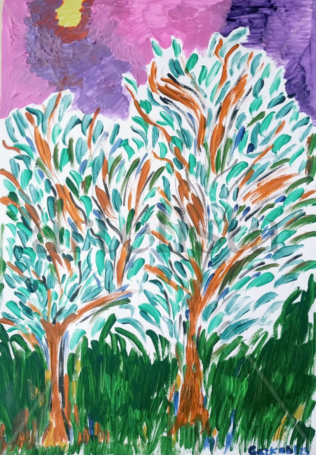 Árboles en el atardecer/ Sunset trees