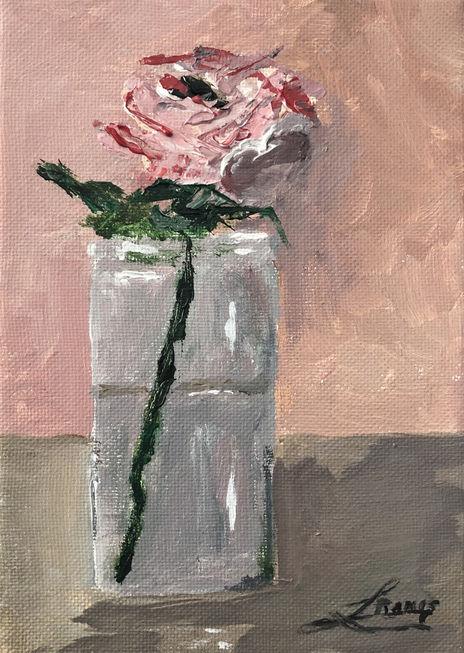 Rosa en un bote