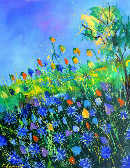 Summer wild flowers Oil Canvas Landscaping