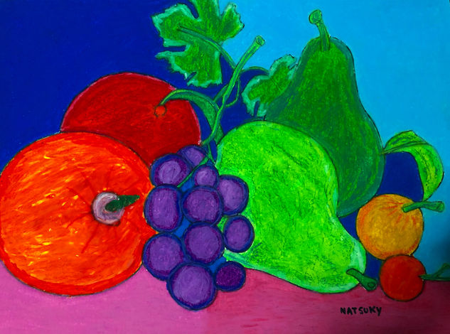 BODEGÓN DE FRUTAS Pastel Card Still Life Paintings