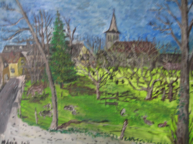 Lahitte al mediodía Oil Canvas Landscaping