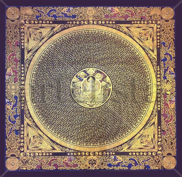 Om Mani Padme Hum Mandala Thangka