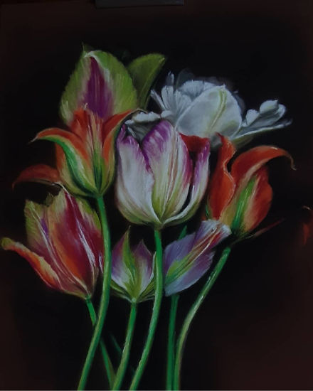 tulipan Óleo Lienzo Floral