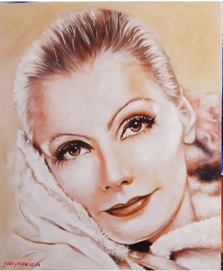 la garbo Oil Canvas Portrait